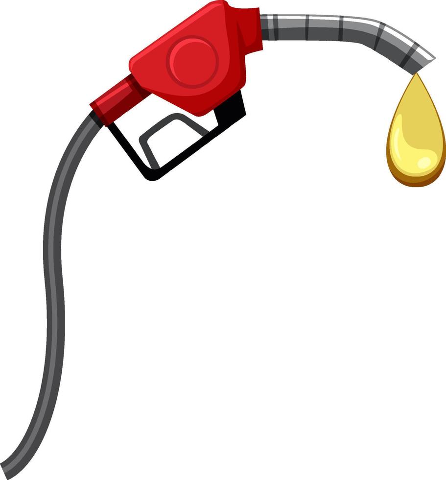 Isolated fuel nozzle with oil drop vector