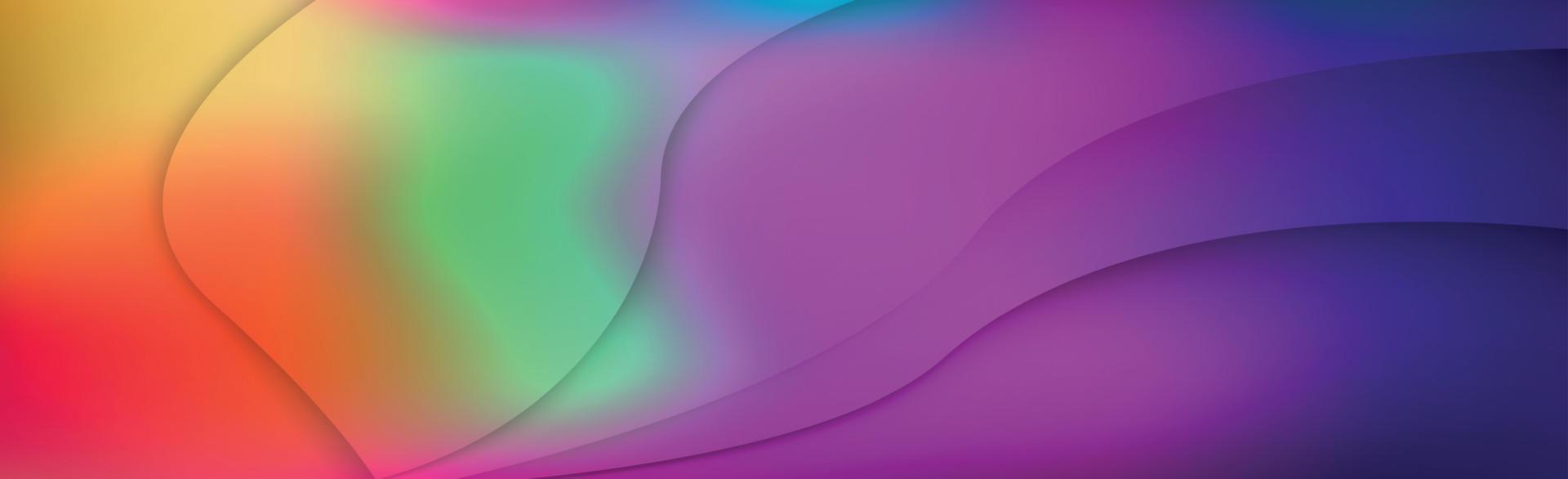 Panoramic abstract web background colorful gradient - Vector