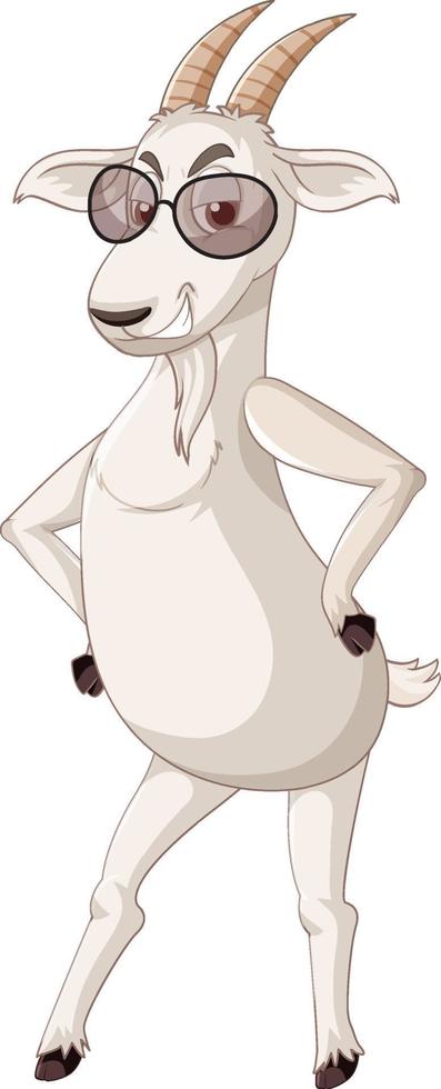 White goat standing on two legs vector