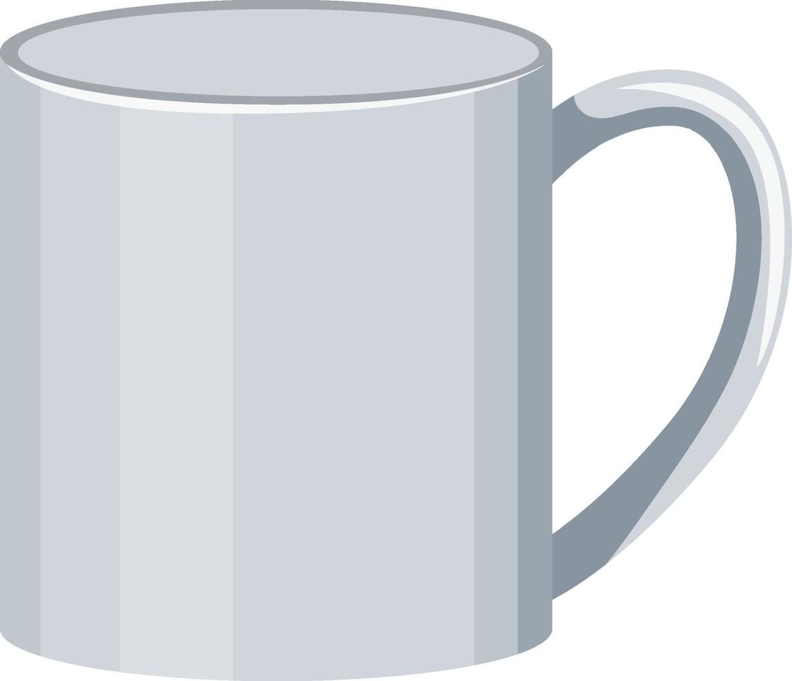 una taza de café sobre fondo blanco vector