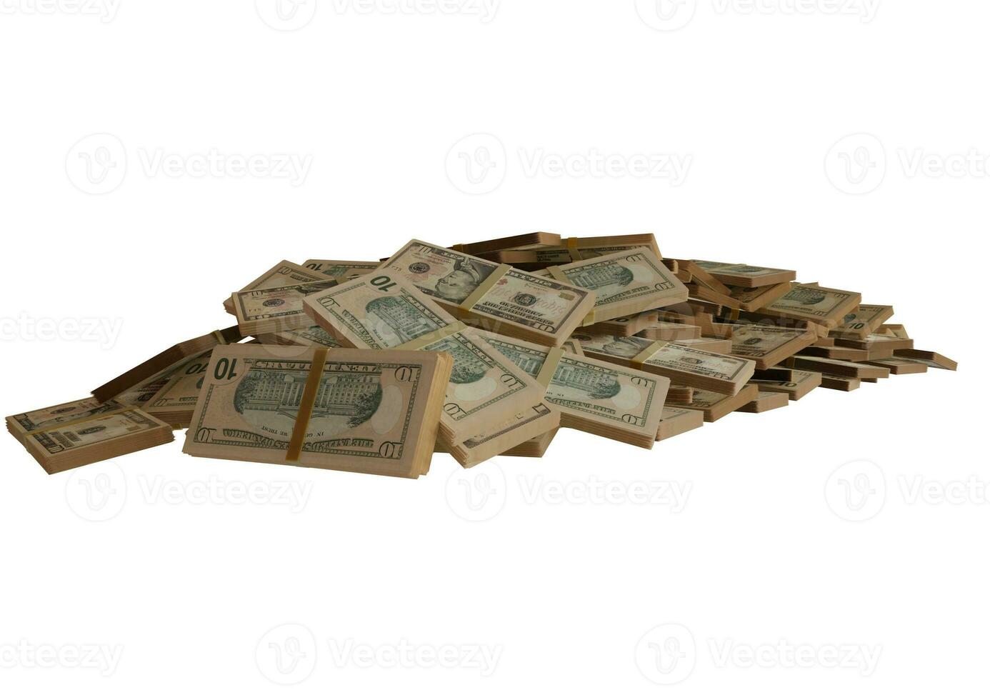 Large pile of ten united states dollar bill large resolution for business, finance, news background photo