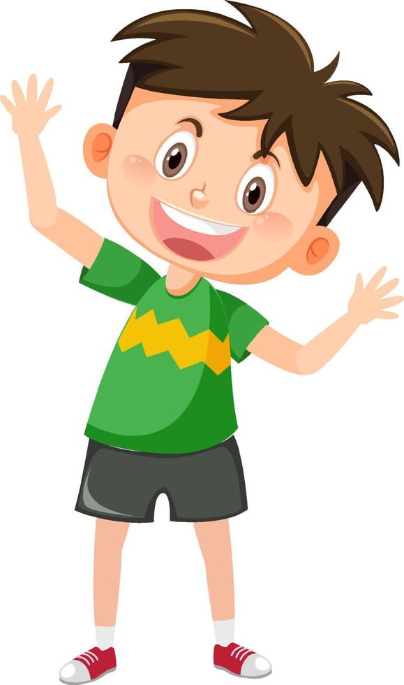 A happy boy cartoon character vector