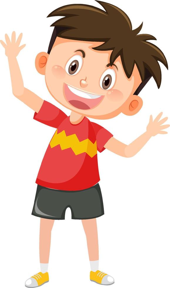 A happy boy cartoon character vector