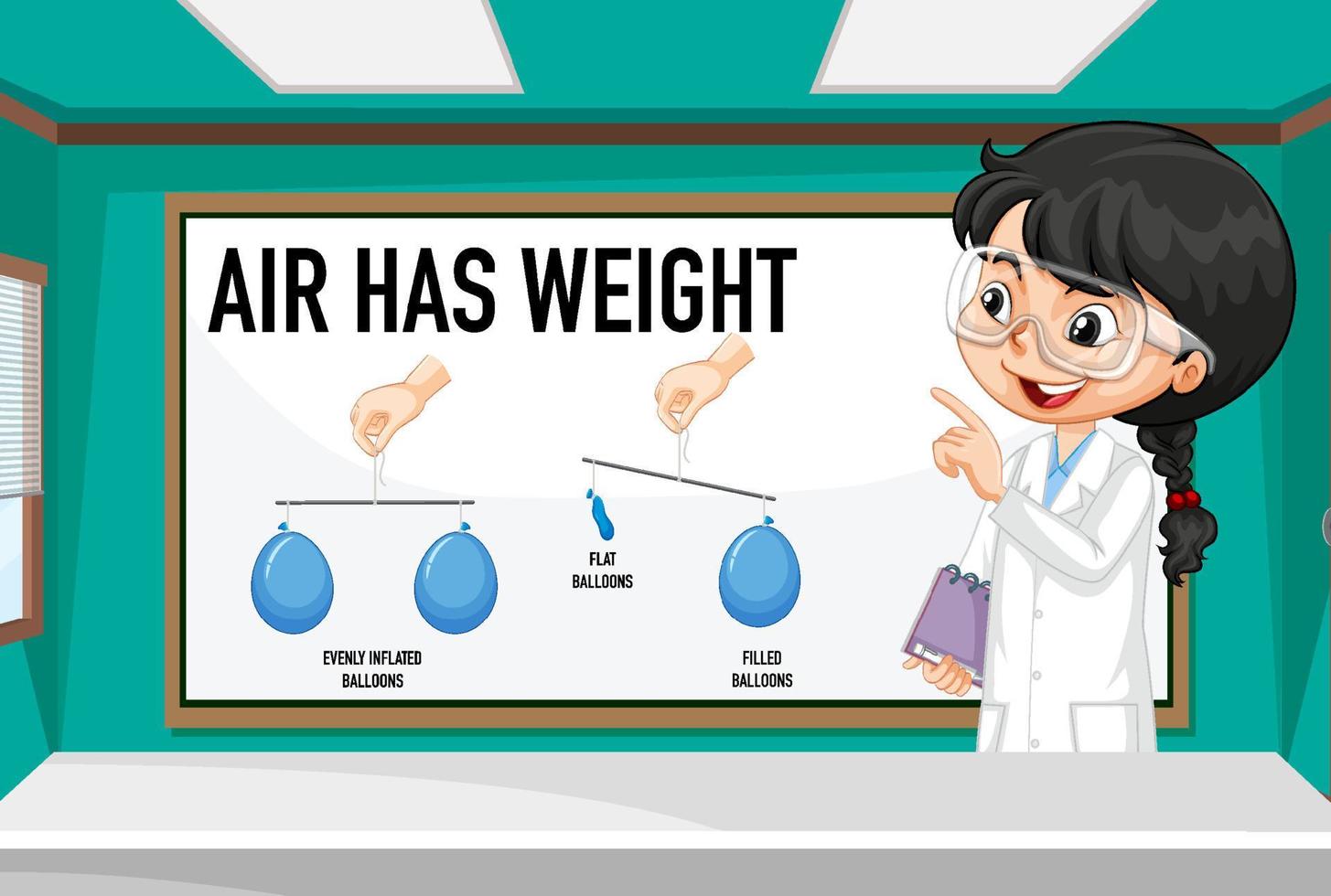 Science experiment for kids concept vector