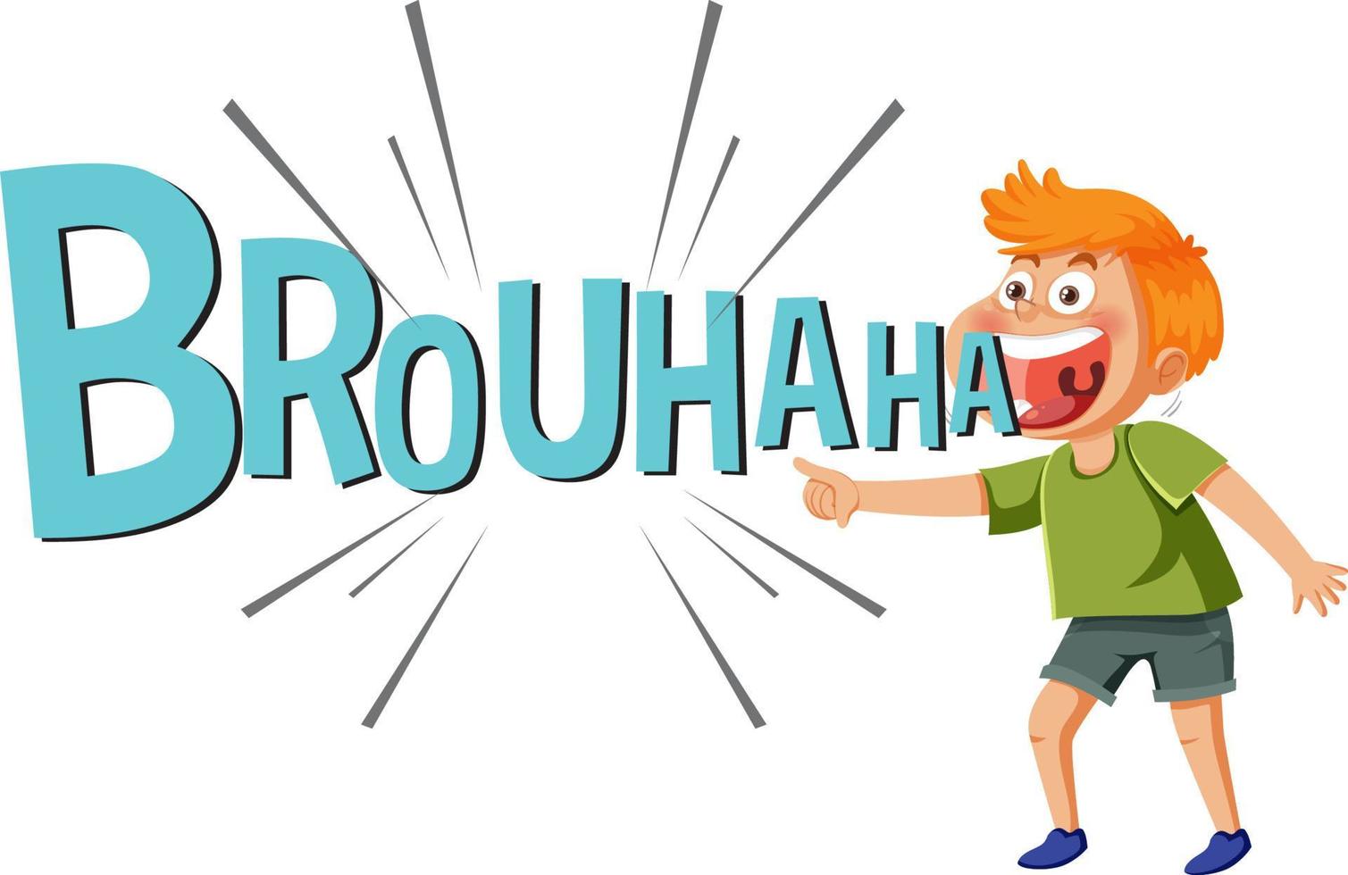 Laughing cartoon character with word expression vector