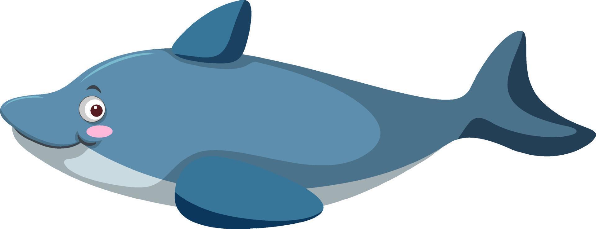 Blue dolphin in cartoon style 8138165 Vector Art at Vecteezy