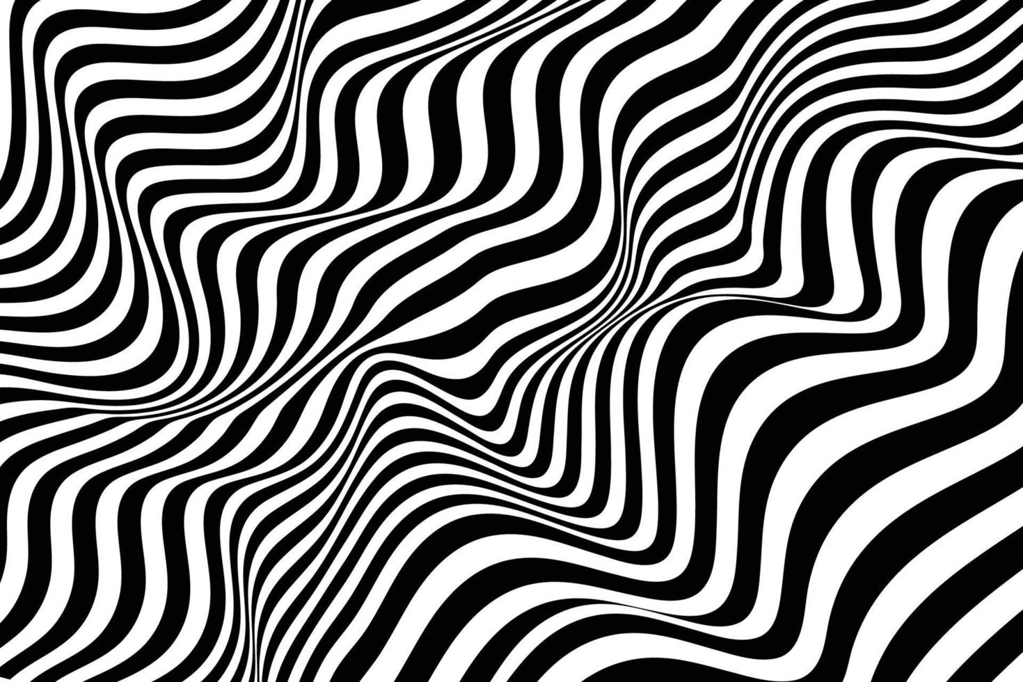 Wavy stripes background. Abstract wavy texture. Black and white smooth curve lines texture. Stylish fashion pattern design vector