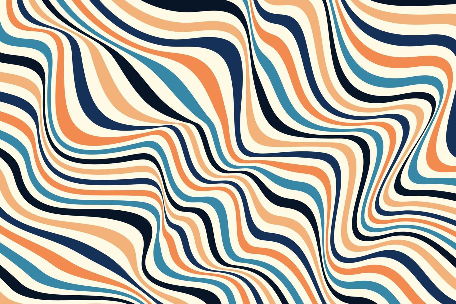 fondo de rayas onduladas líquidas. textura fluida abstracta. textura de líneas de curva suave multicolor. diseño de patrón de moda elegante vector