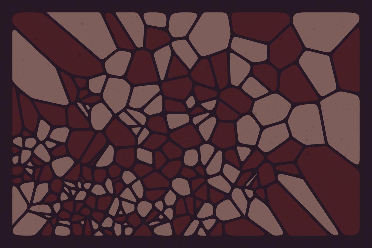 fondo de diagrama de voronoi geométrico marrón oscuro abstracto. diseño plano moderno y sencillo. ilustración de patrón de mosaico poligonal vector