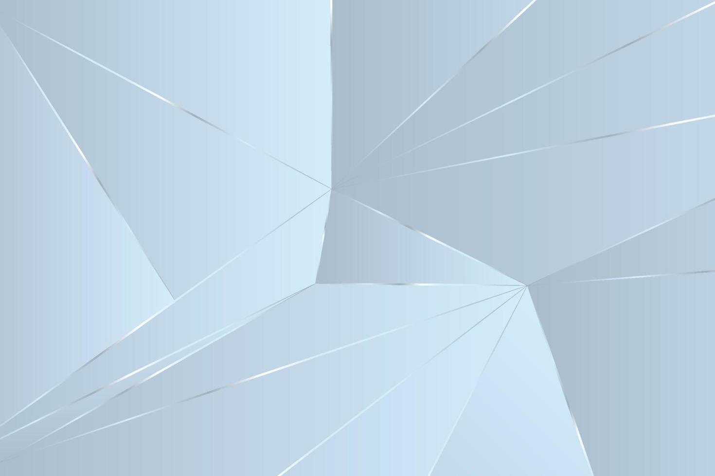 fondo gris con el patrón poligonal de lujo. ilustración de líneas triangulares plateadas. superficie de degradado de baja poli vector