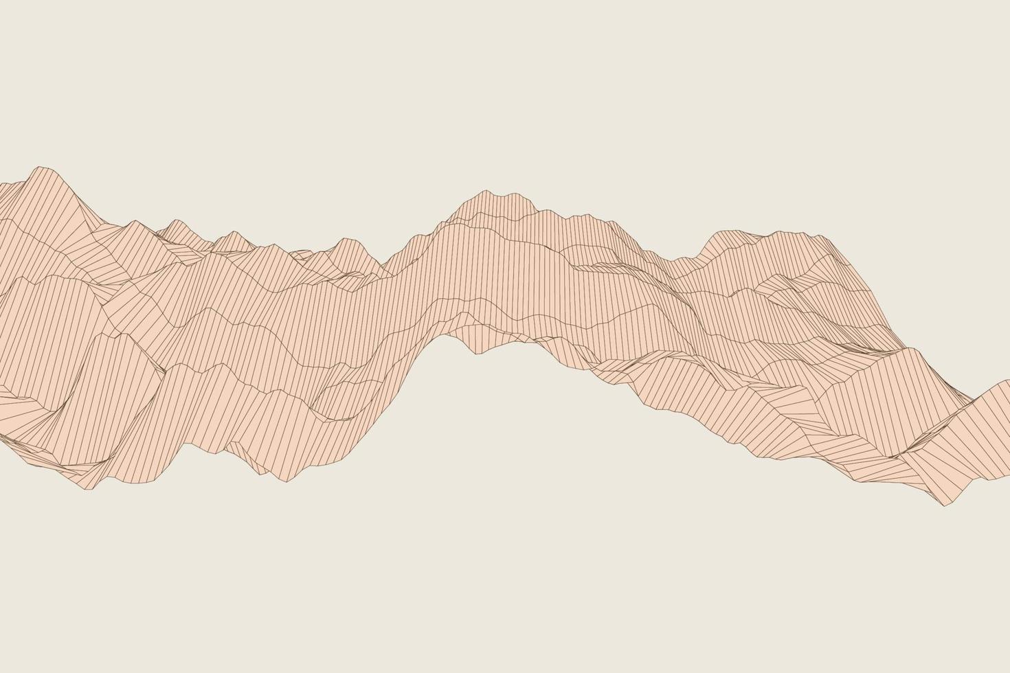 Elegant mesh vibration decorative background. Creative wireframe wave surface for card, flyer, banner, and presentation vector