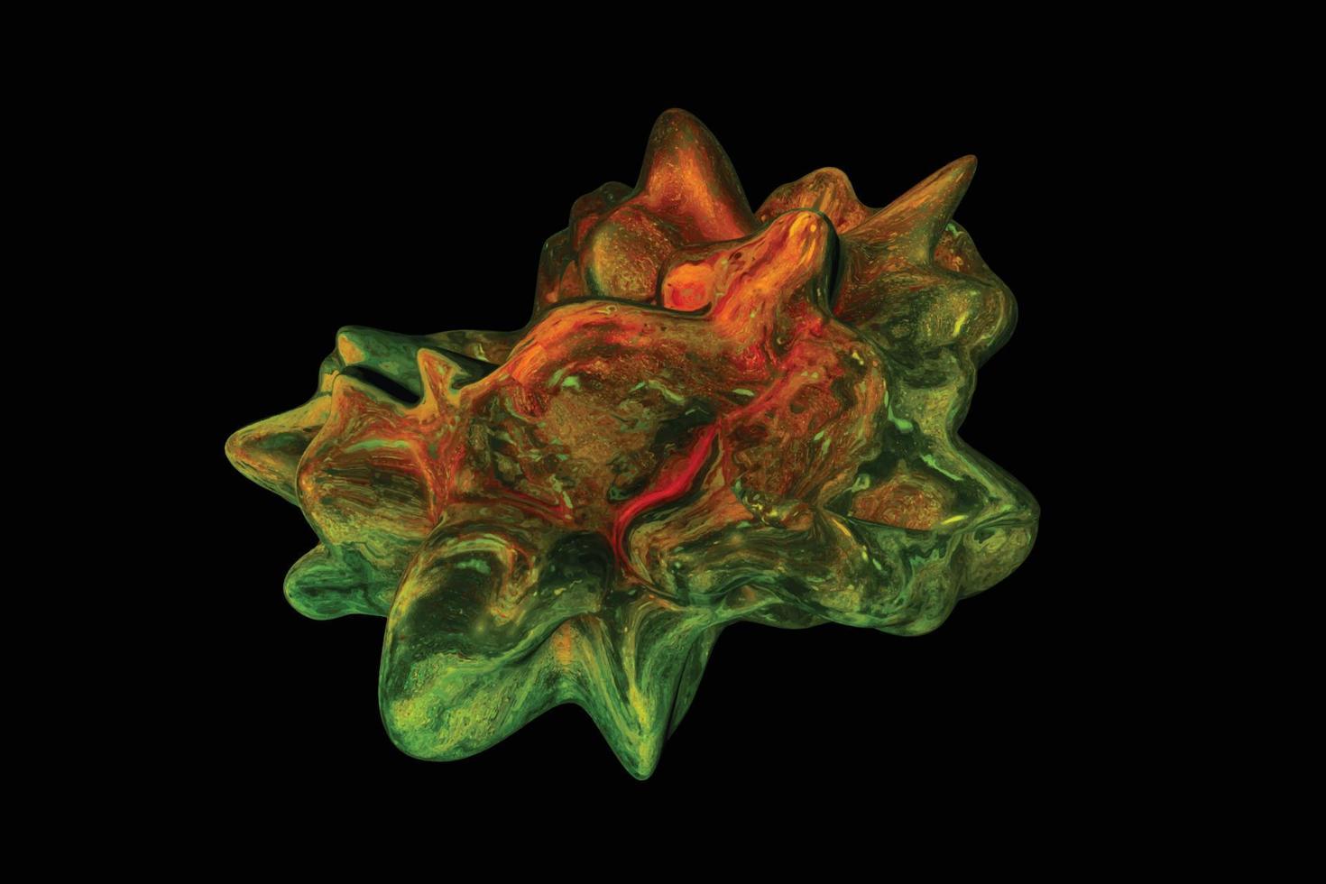 Strange thing. Dynamic fluid shape. Fantasy boiling liquid sphere vector