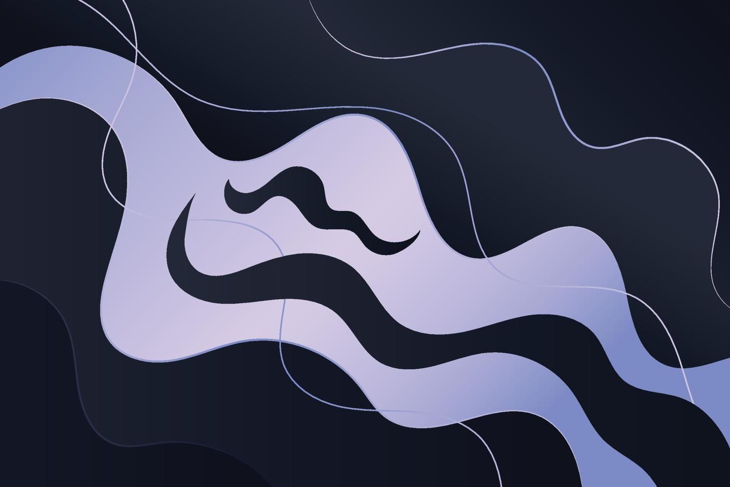 fondo de ondas dinámicas degradado púrpura líquido abstracto vector