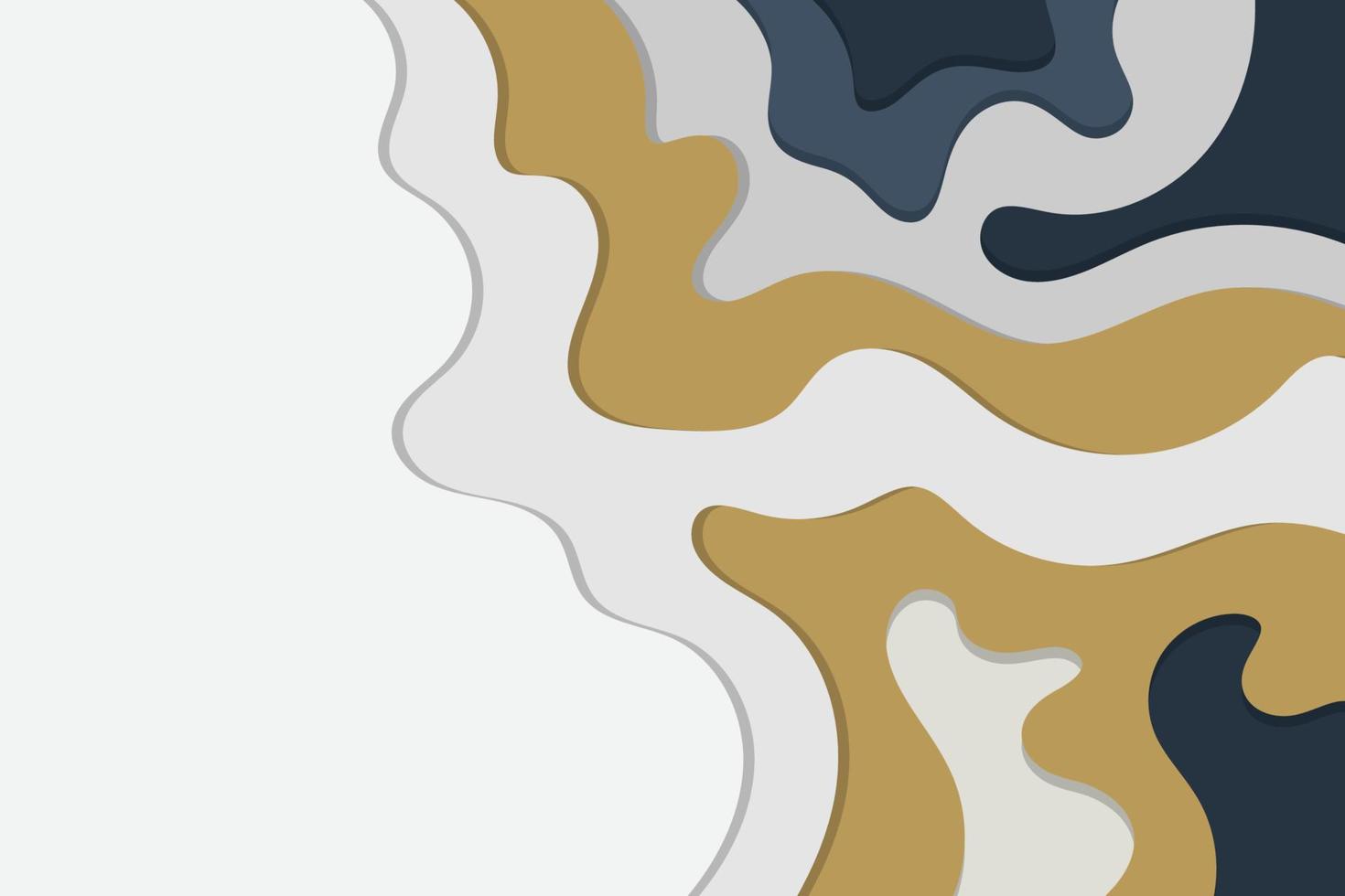 Colorful paper-cut topography relief background with flat shadow. Carving art illustration vector