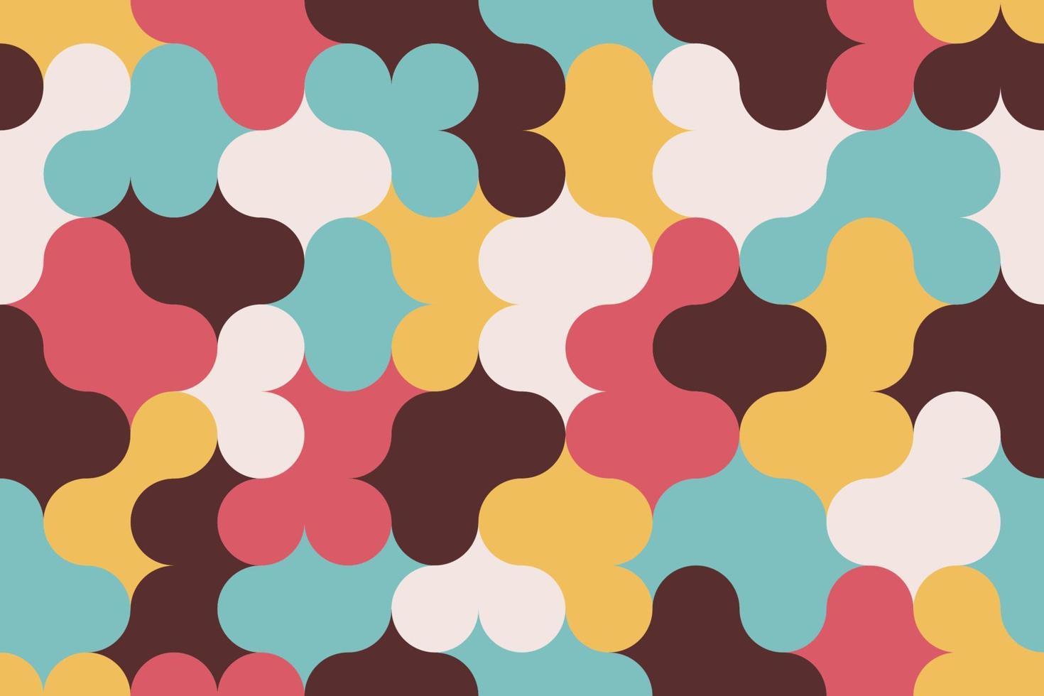 Trendy colorful geometric seamless pattern. Repeat background design in Scandinavian culture style vector