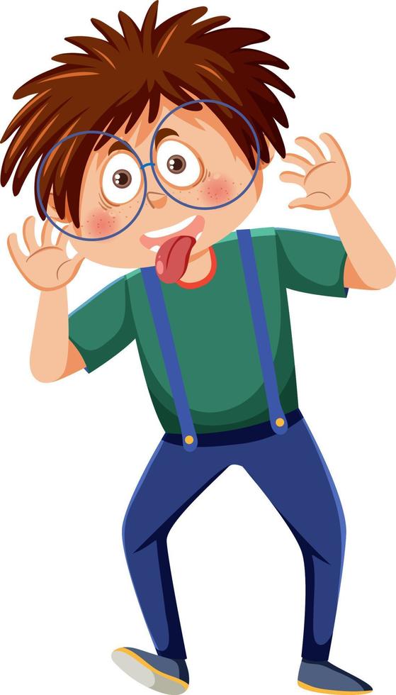 Cheeky boy cartoon character vector
