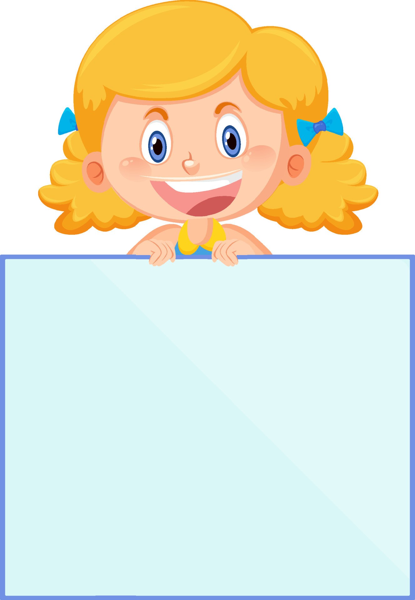 Cute girl holding blank board in cartoon style 8138505 Vector Art at Vecteezy Cute girl holding blank board in cartoon style 8138505 Vector Art at Vecteezy