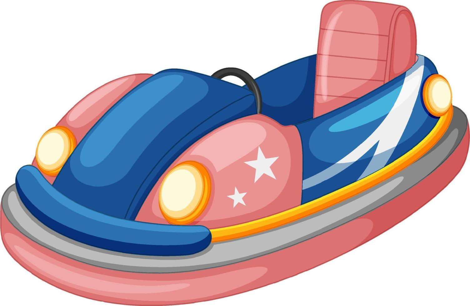 Cartoon bumper car on white background vector