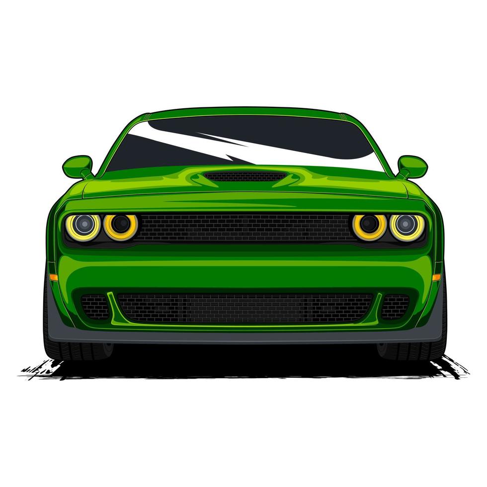 Front view car vector illustration for conceptual design