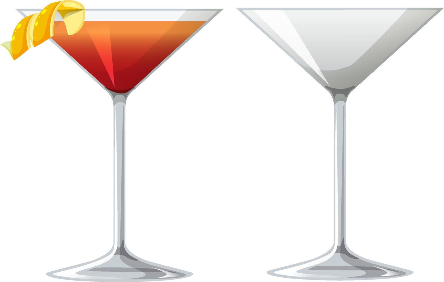 coctel martinez en el vaso vector