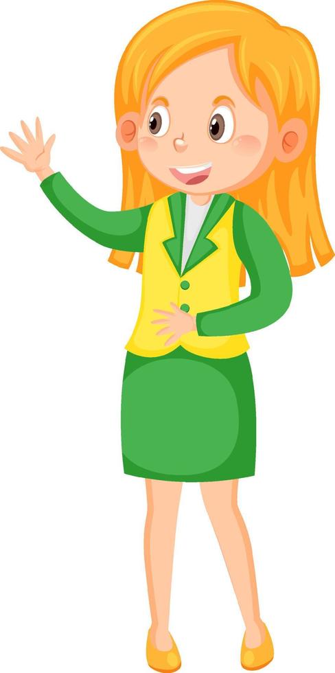 A female teacher cartoon character vector