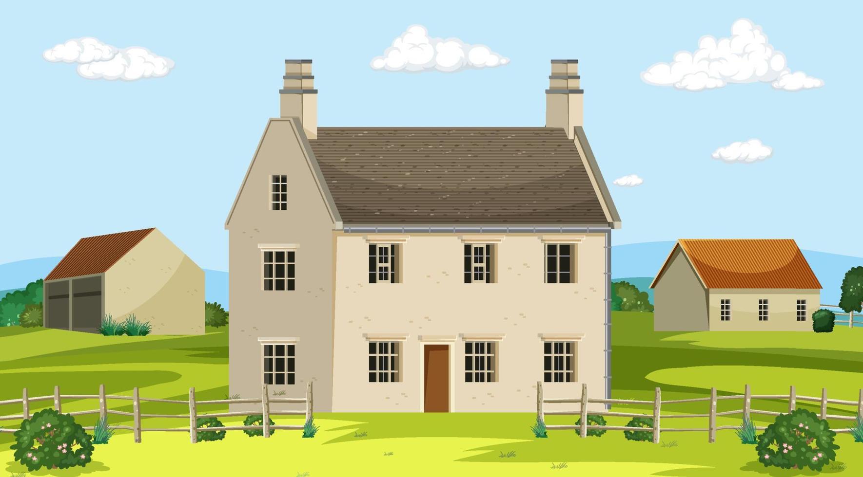 Houses in the rural area vector