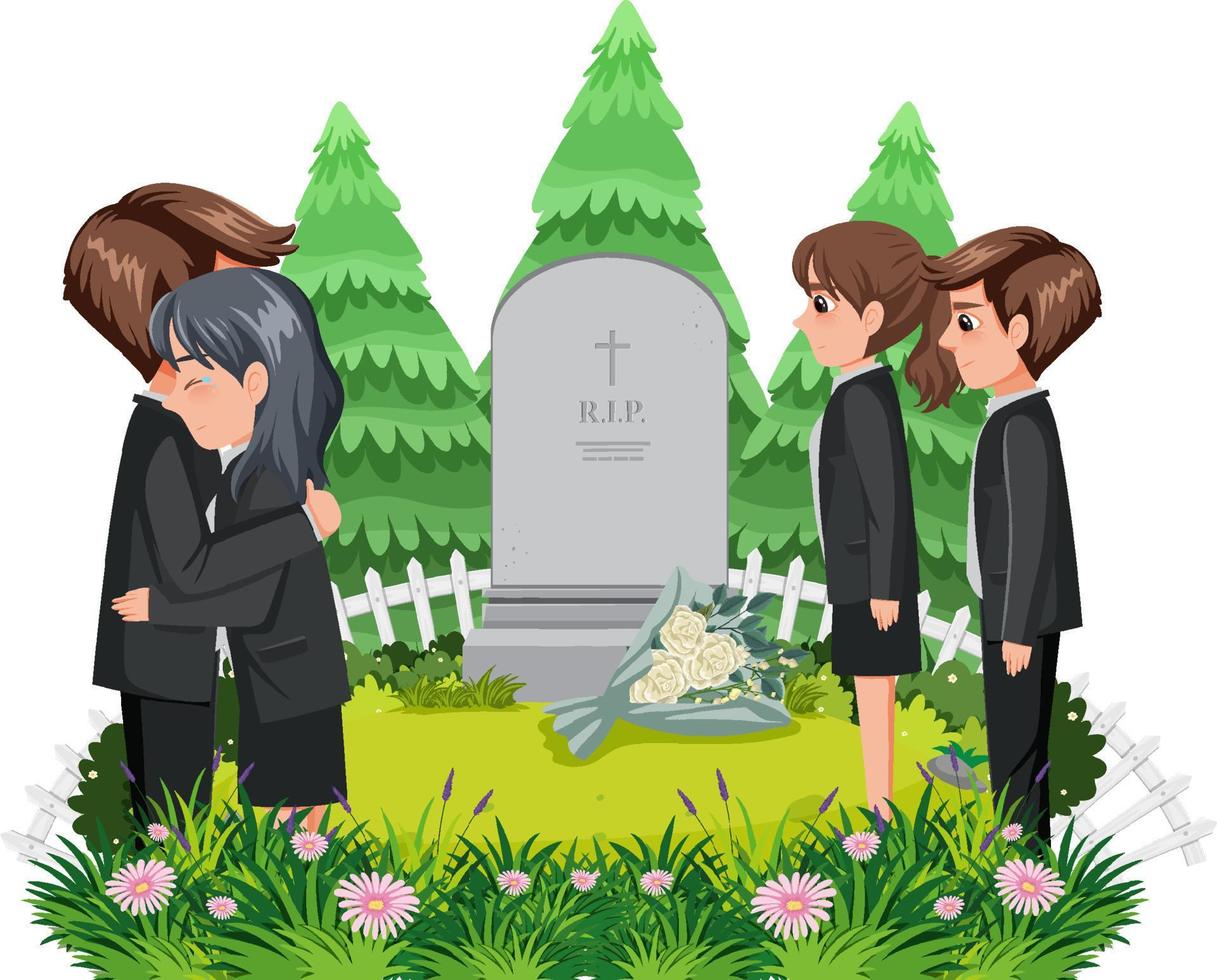 Funeral ceremony in Christian religion vector