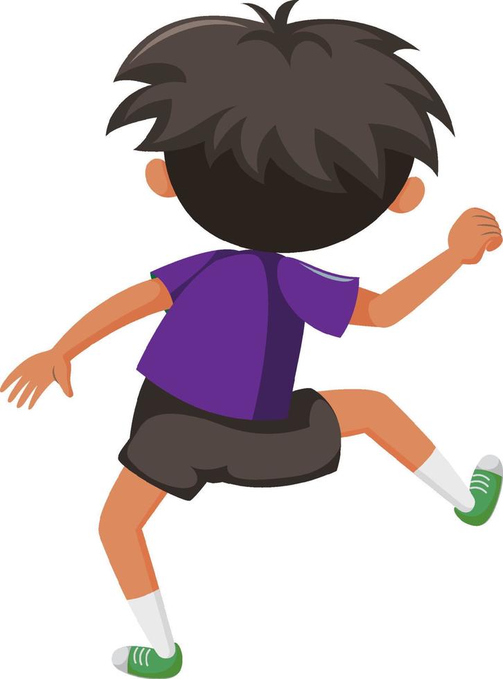 Backside of kindergarten boy vector