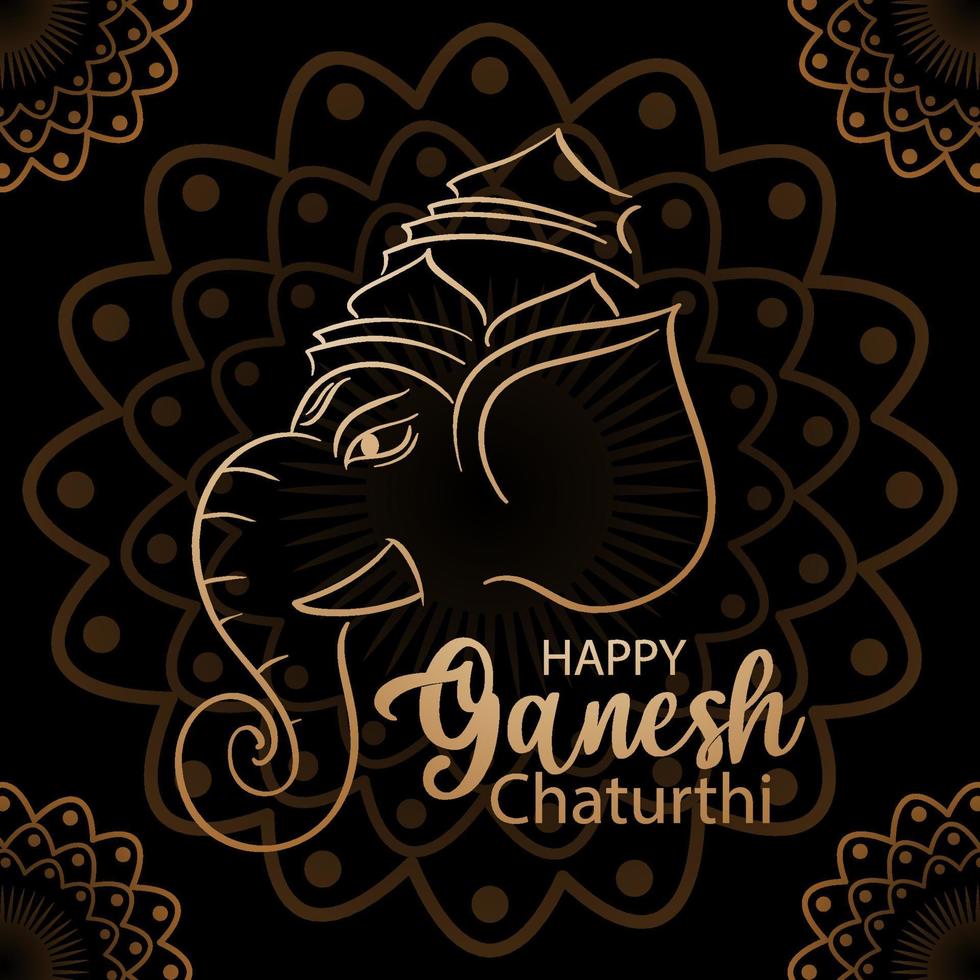 Happy Ganesh Chaturthi Poster vector