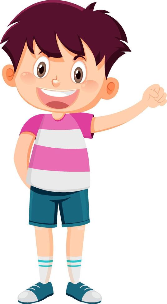 A happy boy cartoon character vector