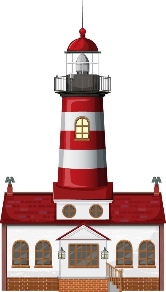 Lighthouse isolated on white background vector