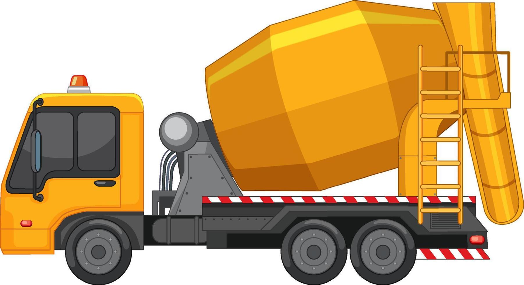 Concrete mixing truck on white background vector