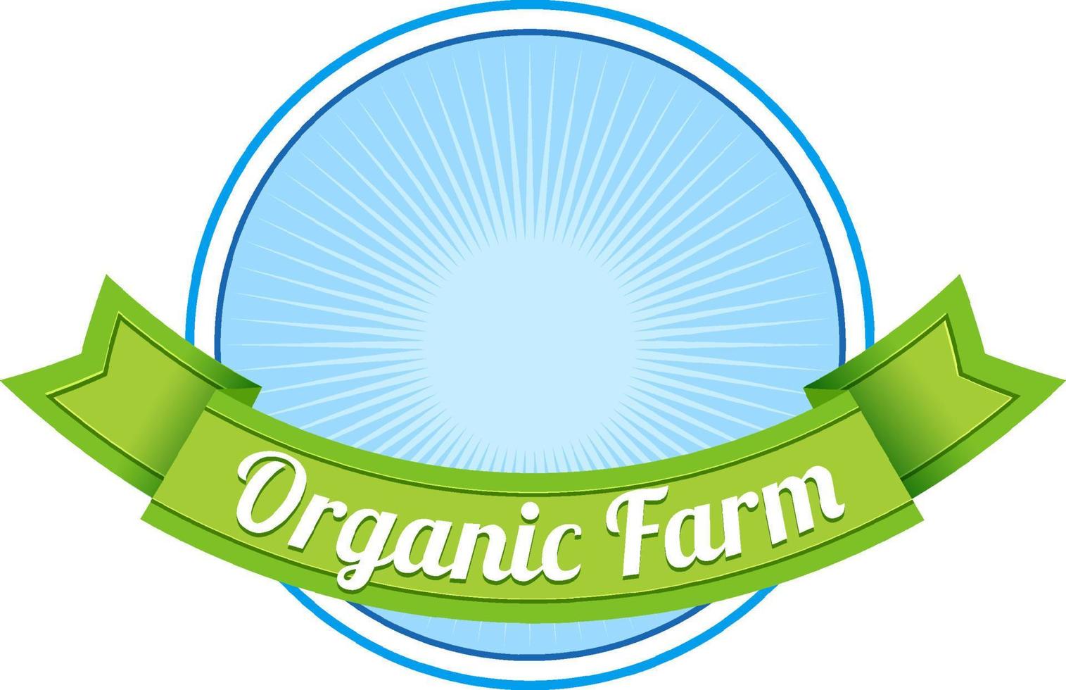 diseño de logotipo con palabras granja orgánica vector