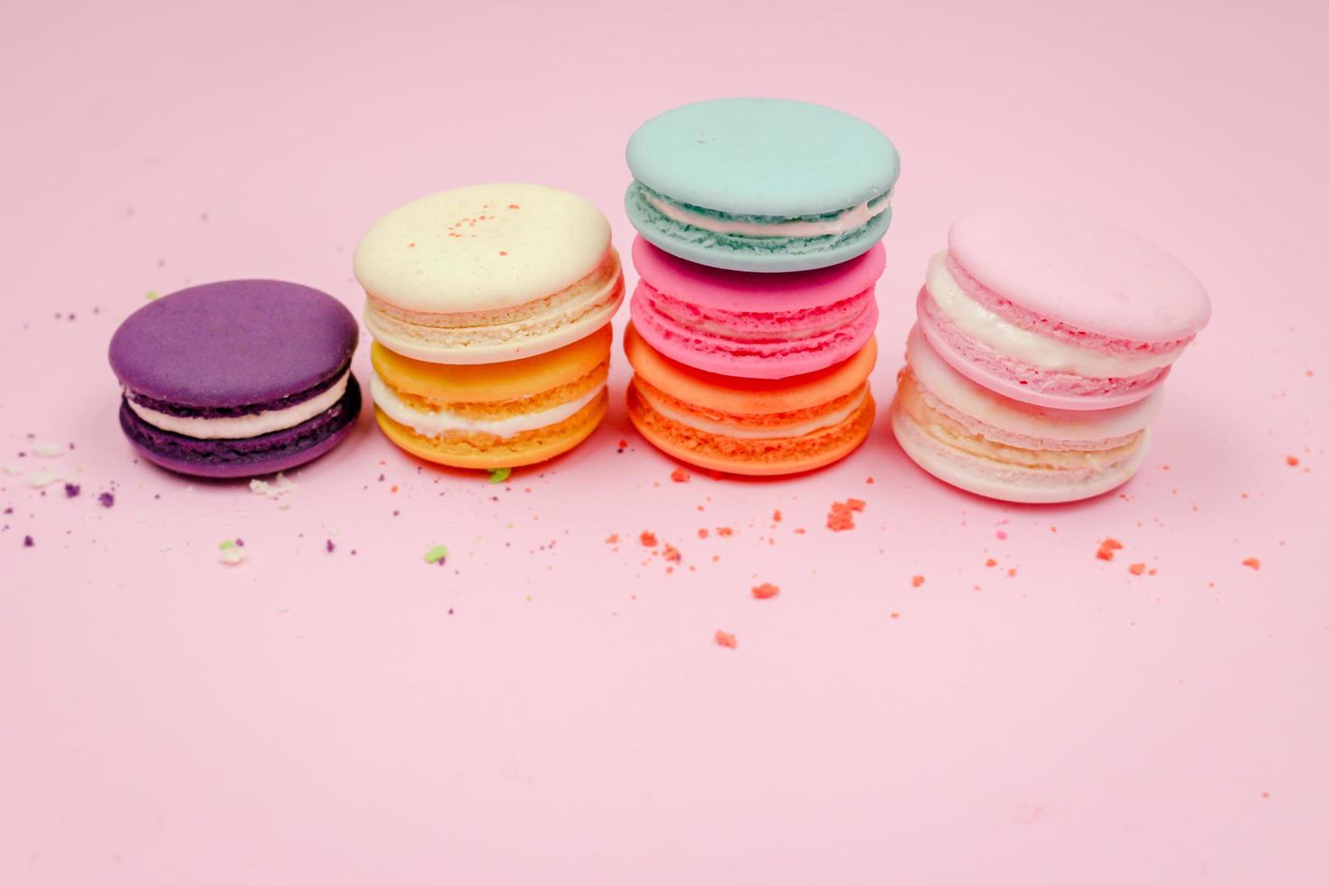 Colorful french macarons macaroons cake, delicious sweet dessert on a ...