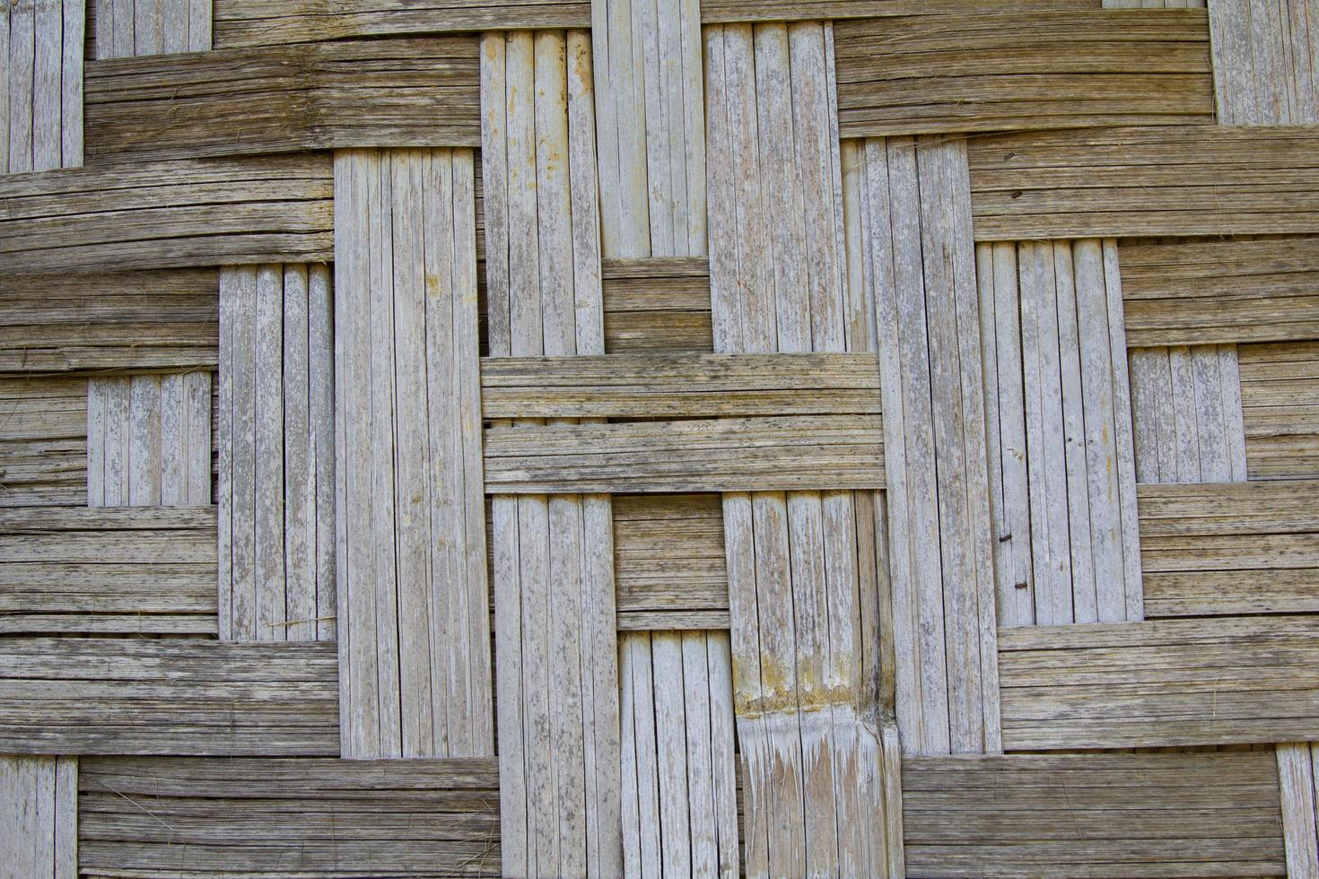 Walls of houses, artfully woven with dry bamboo, are a traditional way of life in rural Asia - Thailand, Laos, and Kampucha. photo