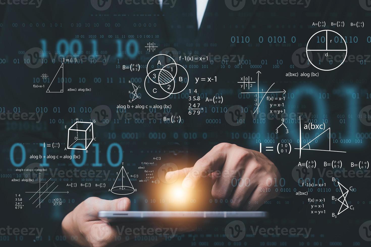 Programmers and cyber security technologies design websites and security in the Social World, cyberspace concepts. photo