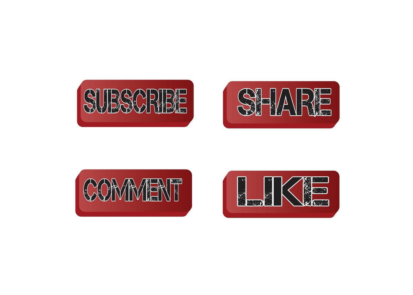 like comment subscribe share icon vector