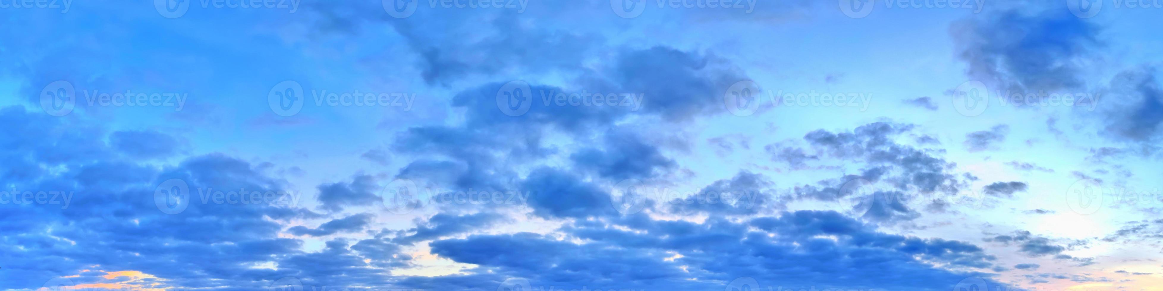 Stunning colorful sky panorama showing beautiful cloud formations in high resolution photo