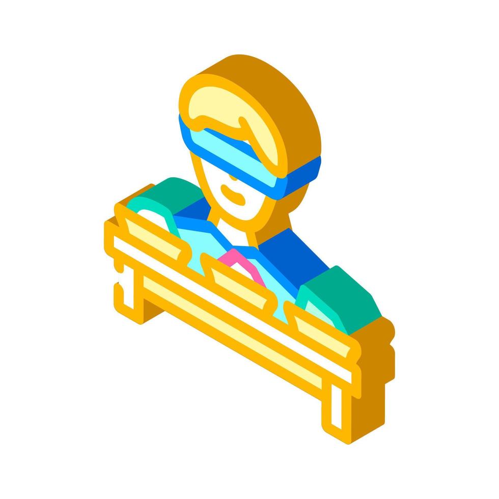 blind testing isometric icon vector illustration