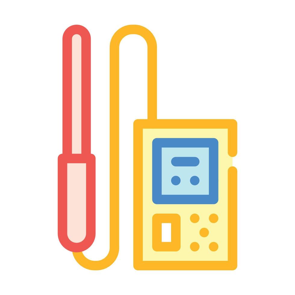 electromagnetic field detector measuring equipment color icon vector illustration