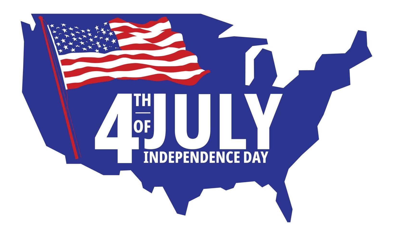 4 de julio. celebración del día de la independencia de estados unidos. vector