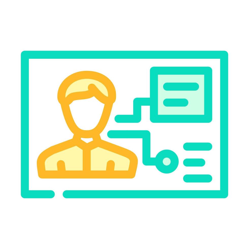 client analysis kyc color icon vector illustration