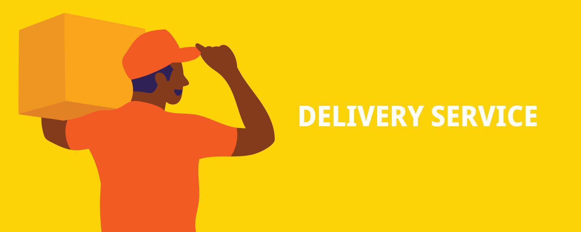 Delivery service staff worker vector