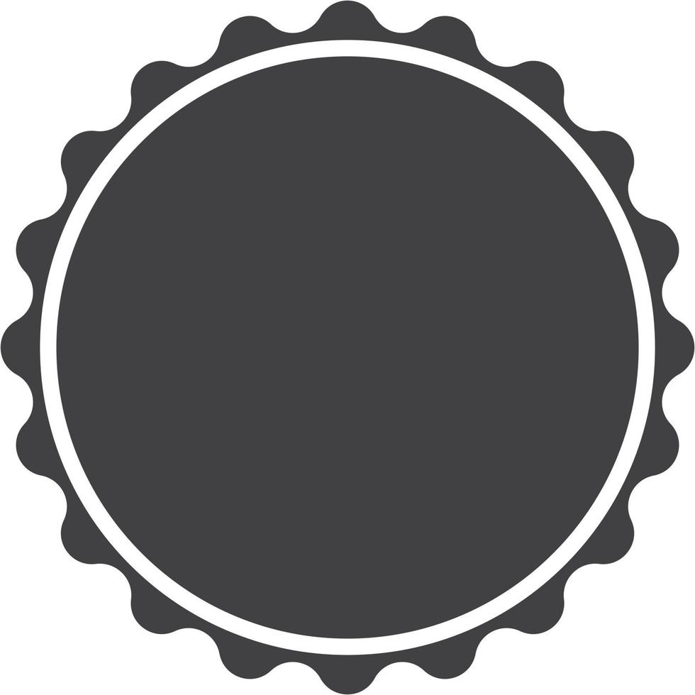 circle seal stamp lace on white background. circle seal stamp lace sign. flat style. vector