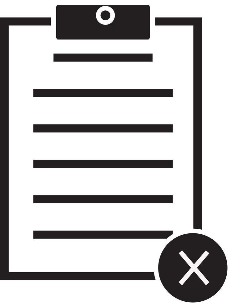 icono de formulario de cancelación sobre fondo blanco. estilo plano icono de formulario de cancelación para el diseño de su sitio web, logotipo, aplicación, ui. cancelar símbolo de formulario. vector