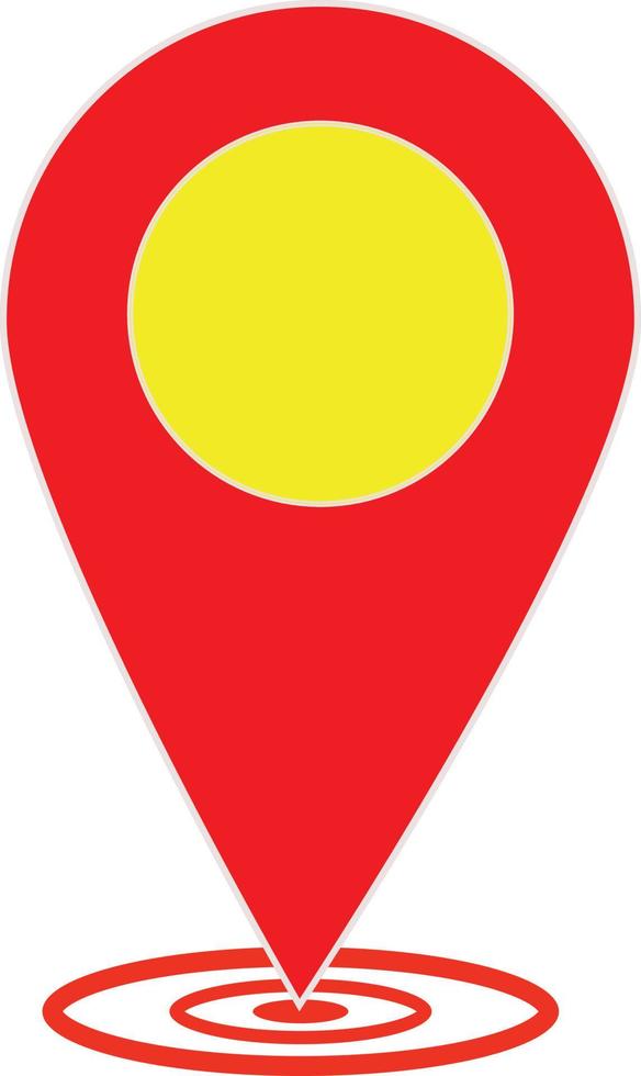 map pointer on white background. flat style. map pin sign. map symbol. compass location icon. vector