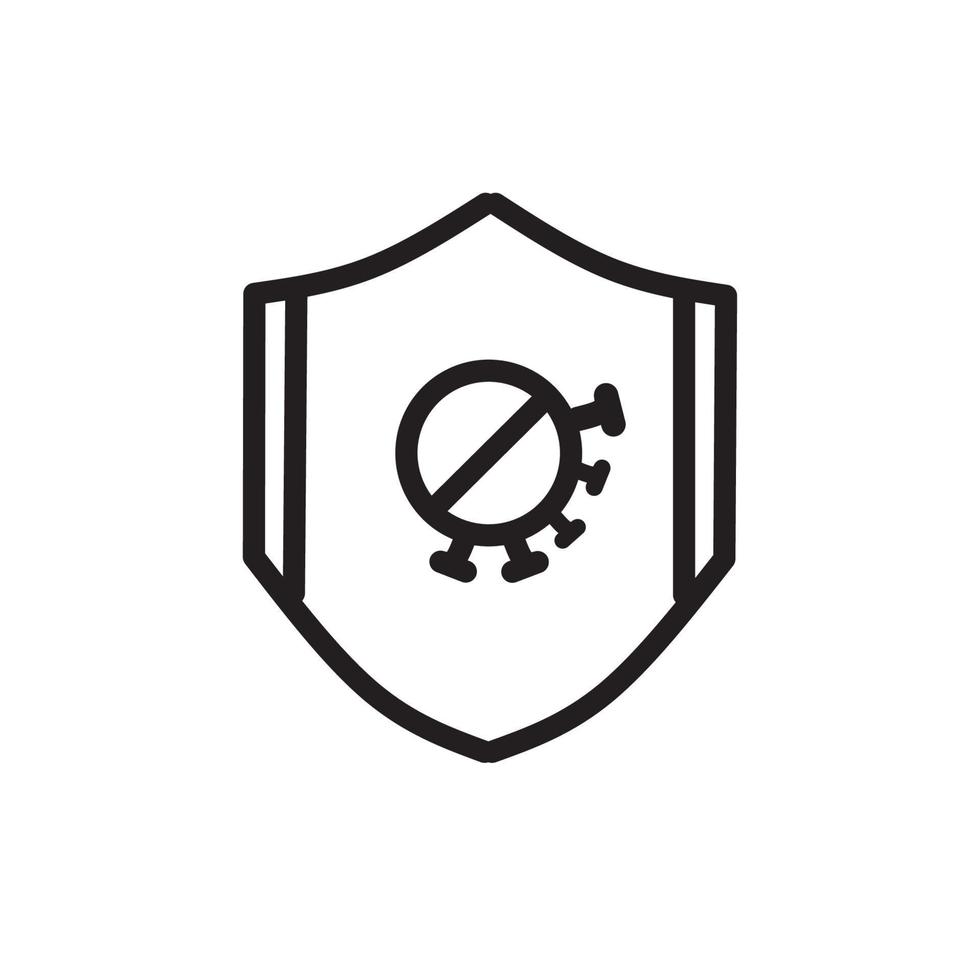 Protection immunity icon. Editable Stroke. vector