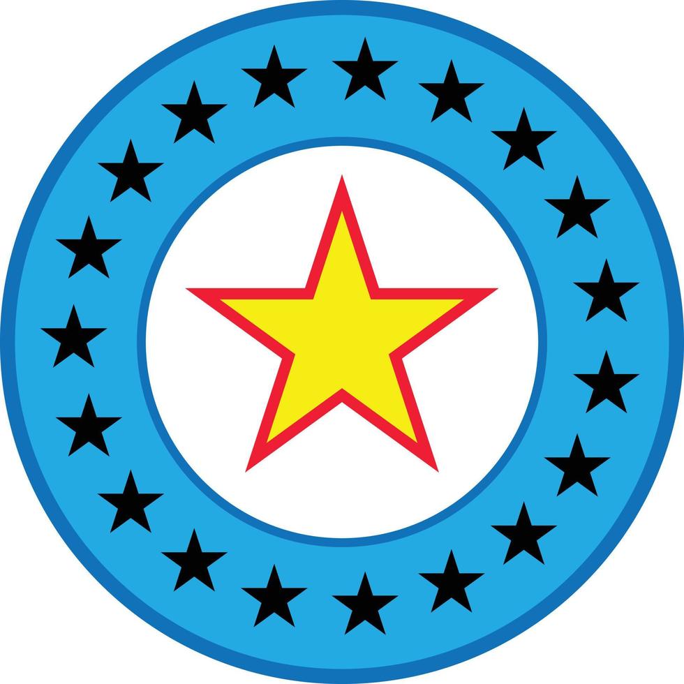 estrellas en icono de círculo. símbolo de marco de borde de estrellas. vector
