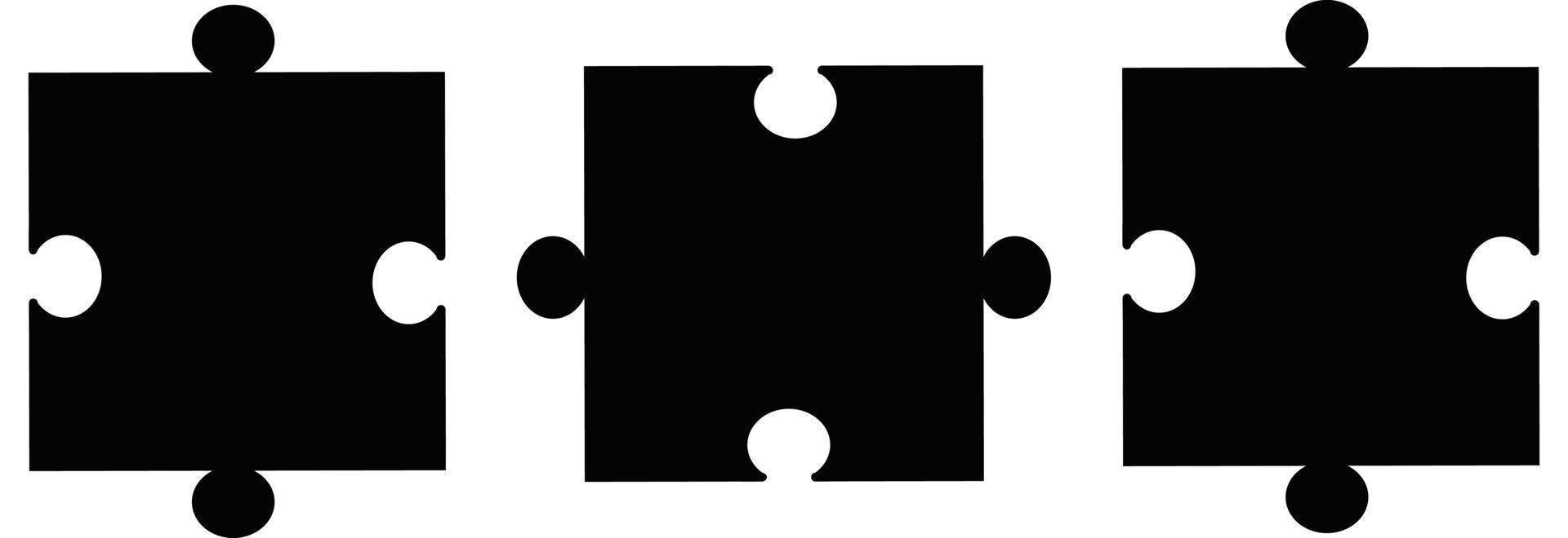 puzzle pieces icon. set puzzle piecesign. vector