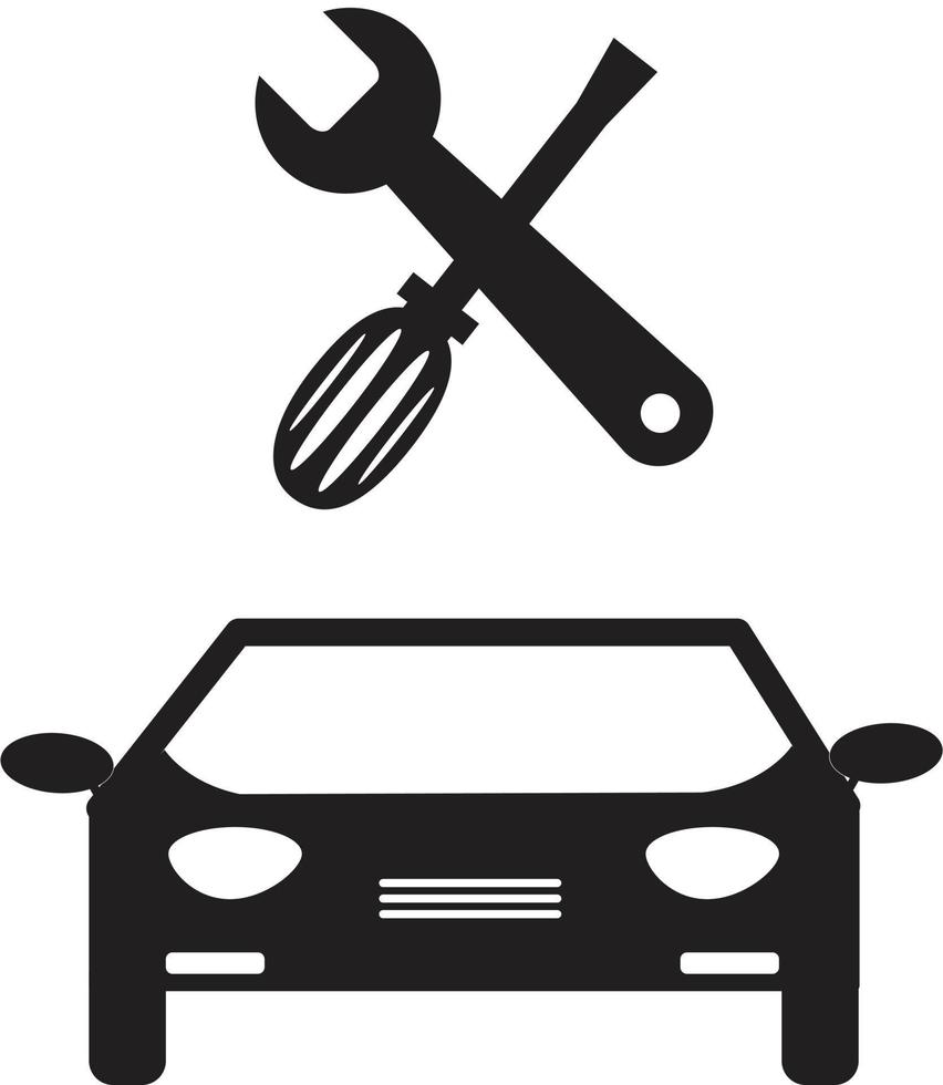 car service icon on white background. car service sign. flat style. repair and service symbol. vector
